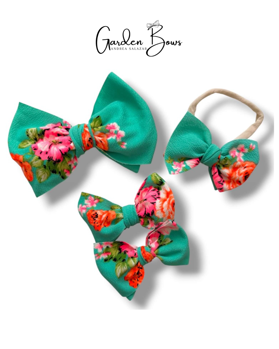 Neon Floral Pigtail Set
