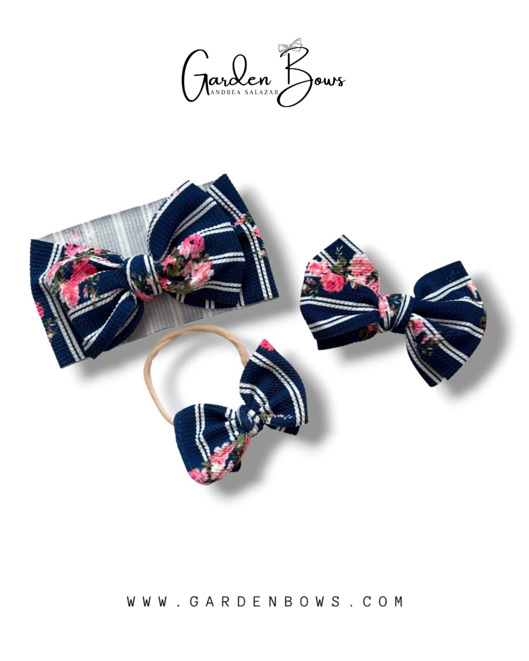 Flowers & Stripes Headwrap