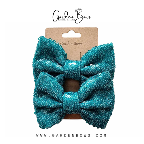 Sequin Neon Pigtail Bows