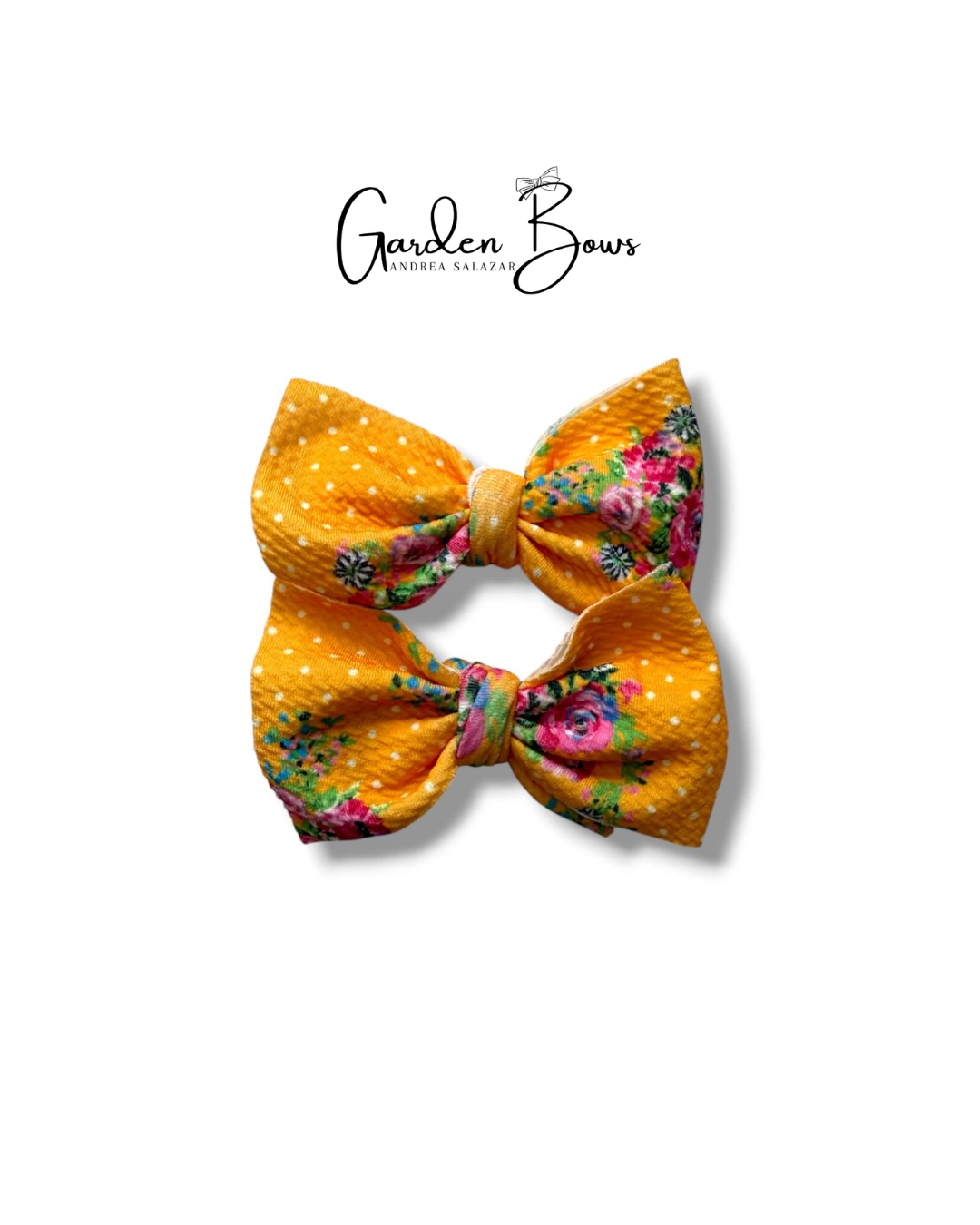 Floral Polka Dot Pigtail Set