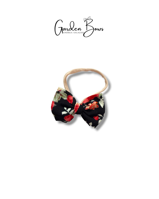 Floral Black-Red Nylon