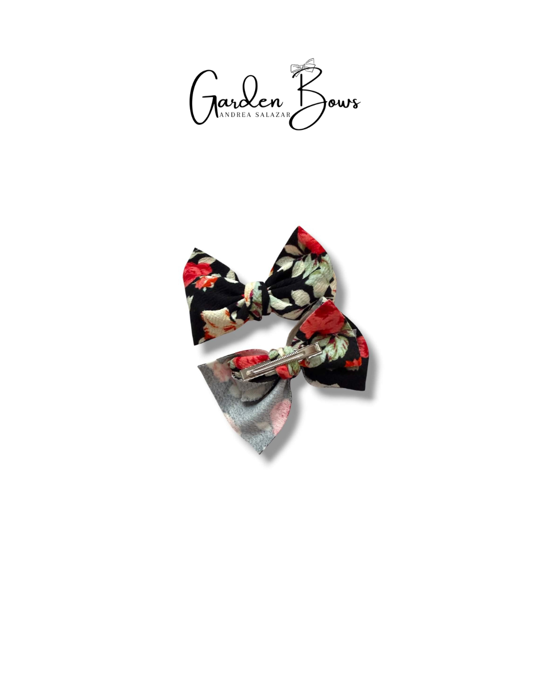 Floral Black-Red Pigtail Set