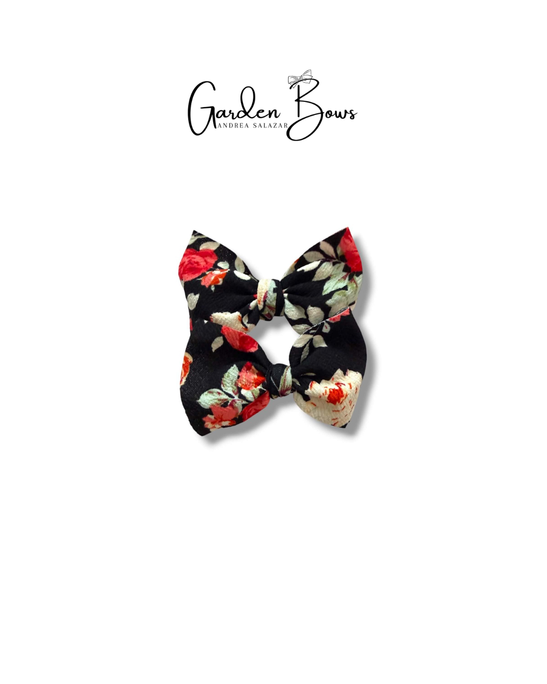 Floral Black-Red Pigtail Set