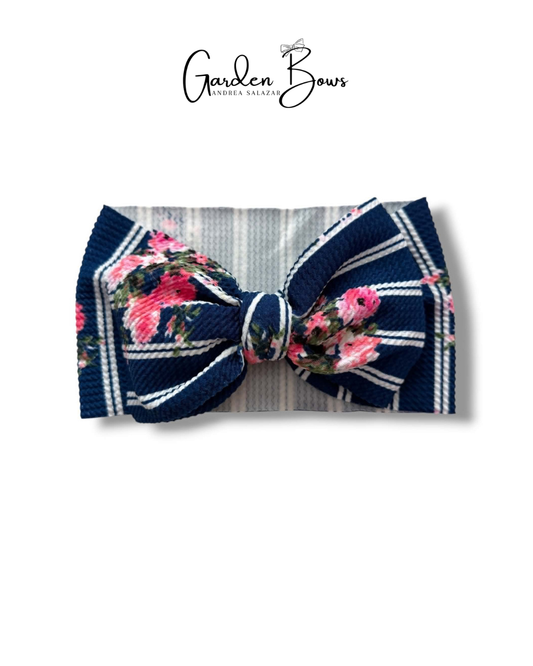 Flowers & Stripes Headwrap