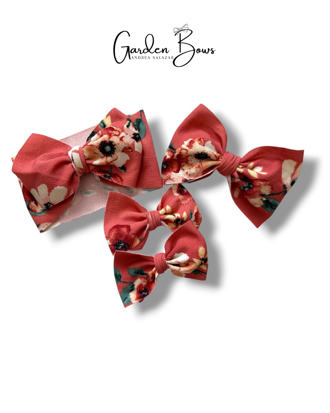 Floral Vintage Pink Pigtail Set