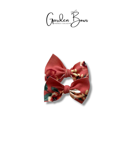 Floral Vintage Pink Pigtail Set