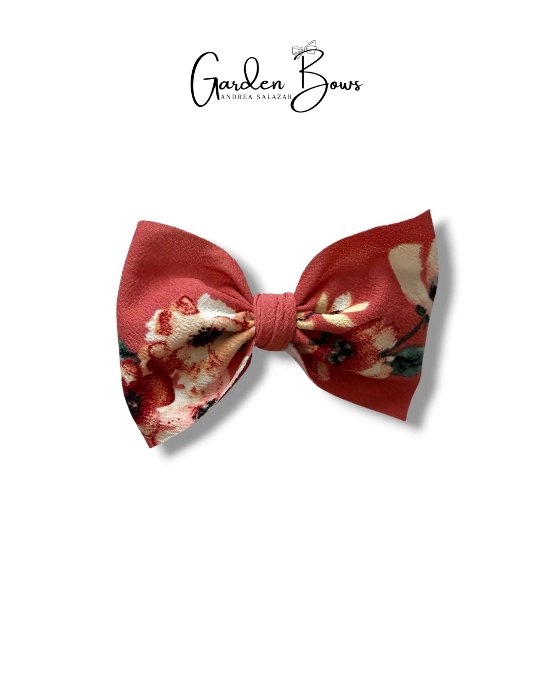 Floral Vintage Pink Large Bow