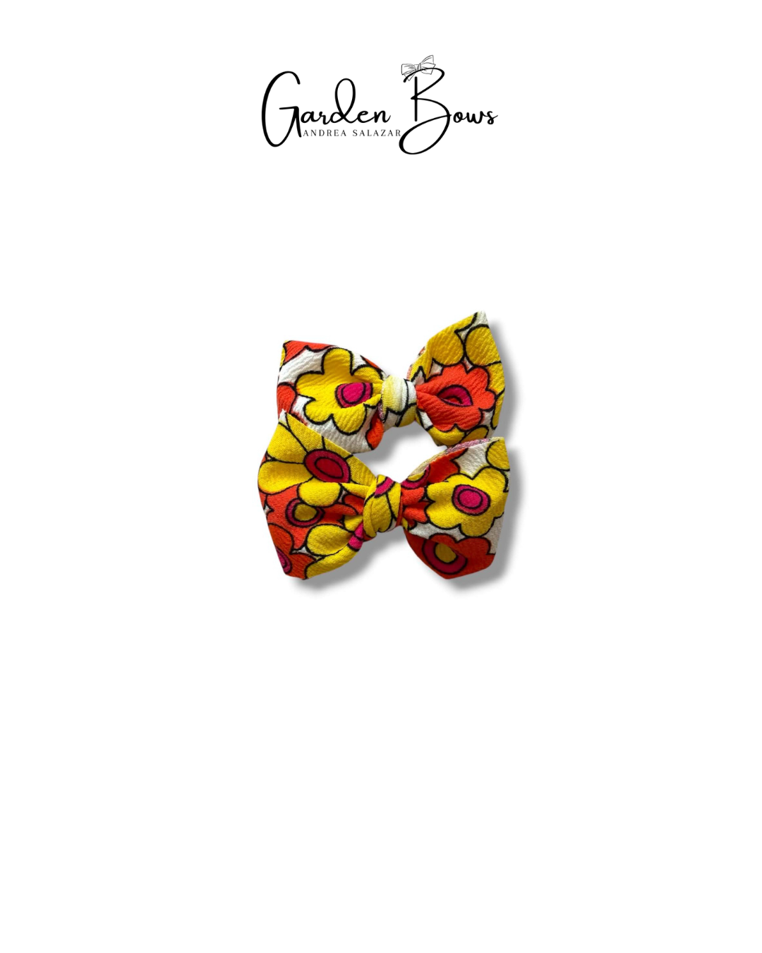 Orange Daisy Pigtail Set