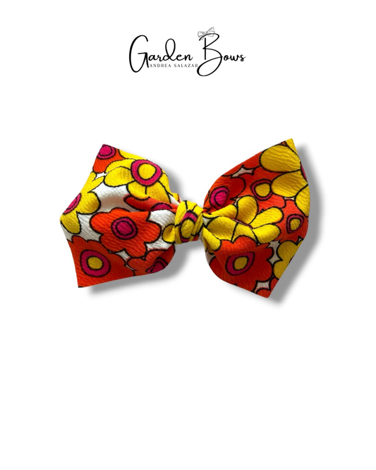 Orange Daisy Large Bow