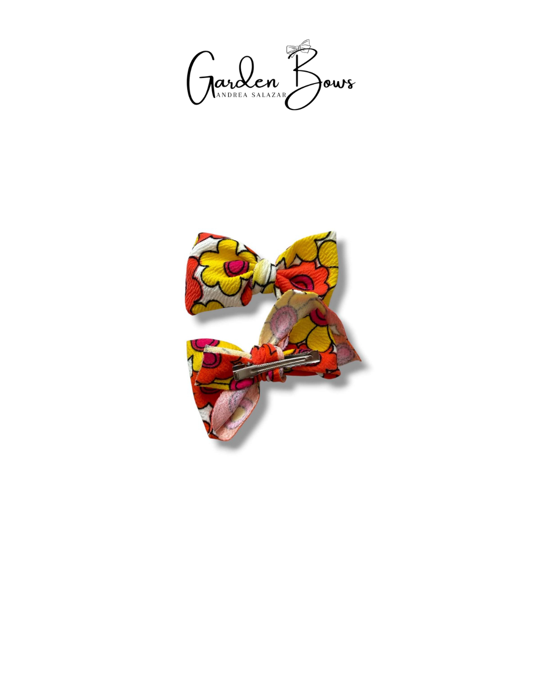 Orange Daisy Pigtail Set