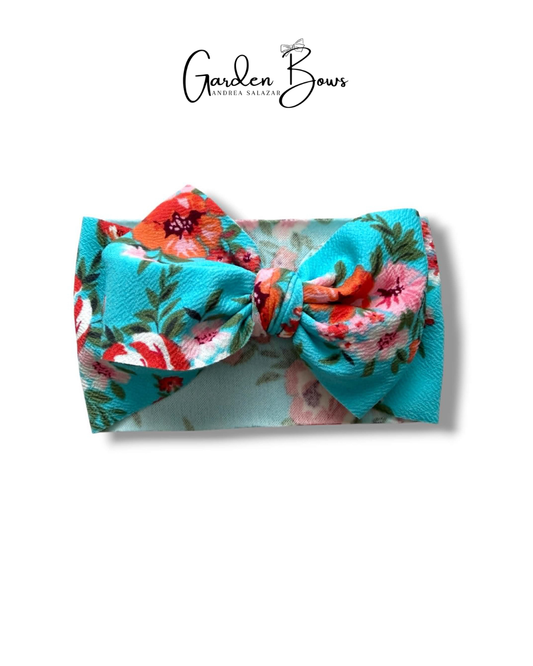 Floral Blue Headwrap
