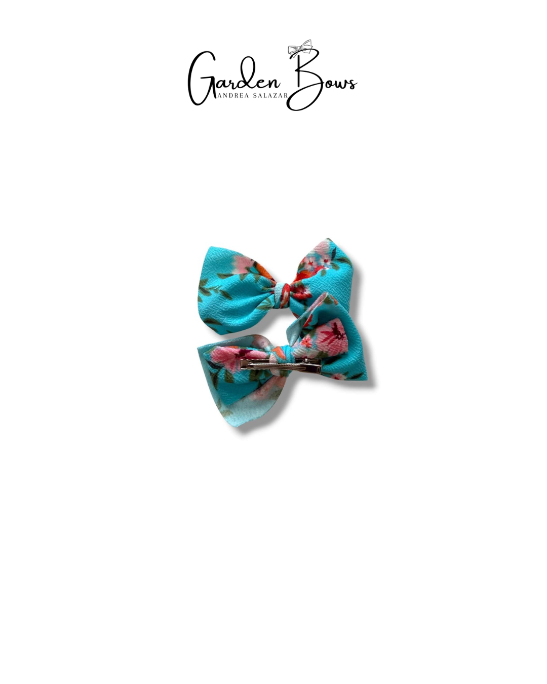 Floral Blue Pigtail Set