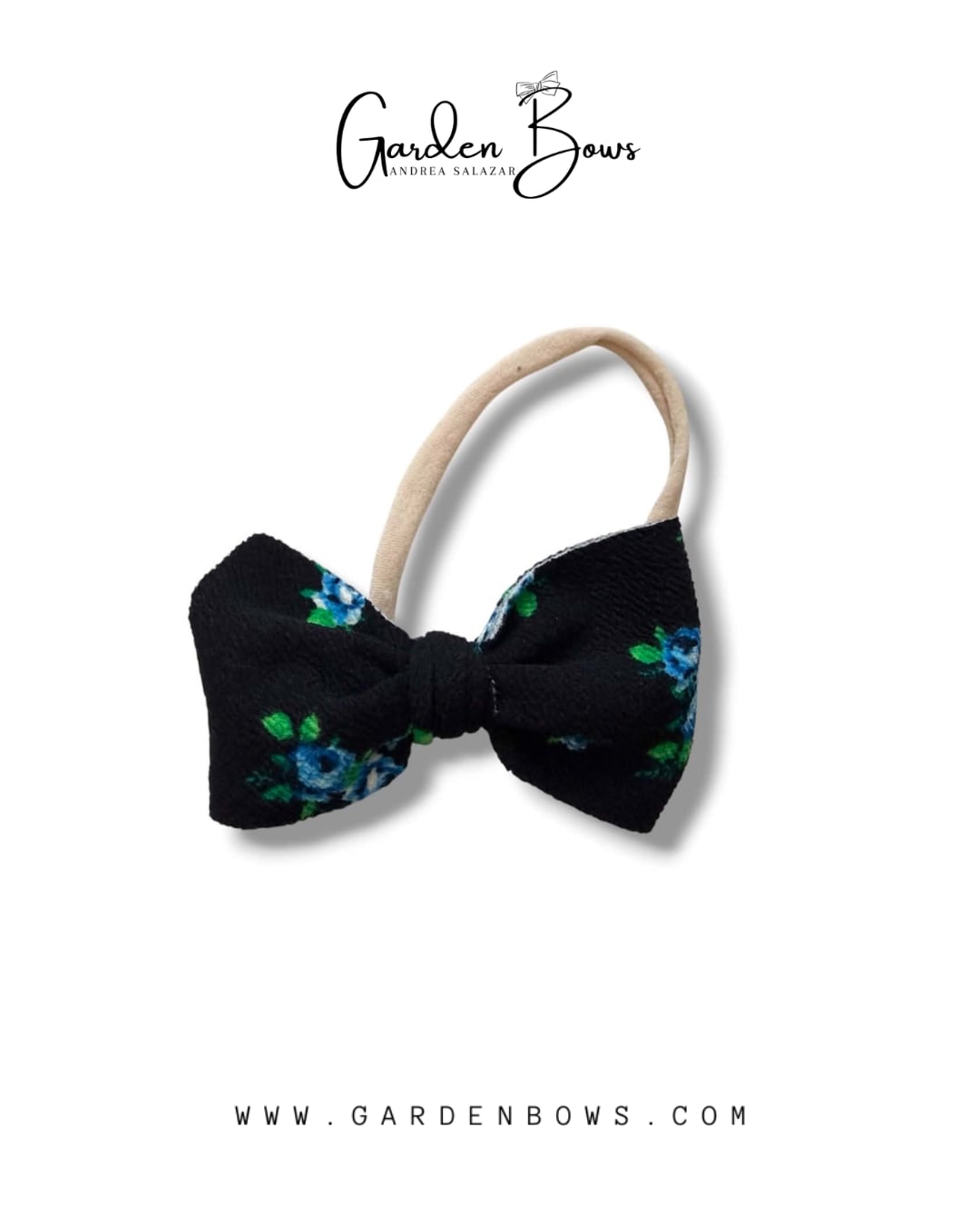 Floral Black & Blue Nylon