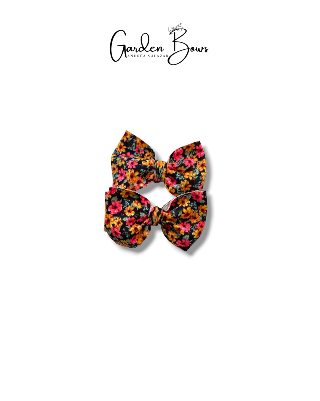 Floral Orange Pigtail Set