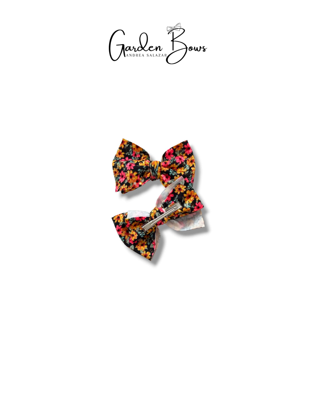 Floral Orange Pigtail Set