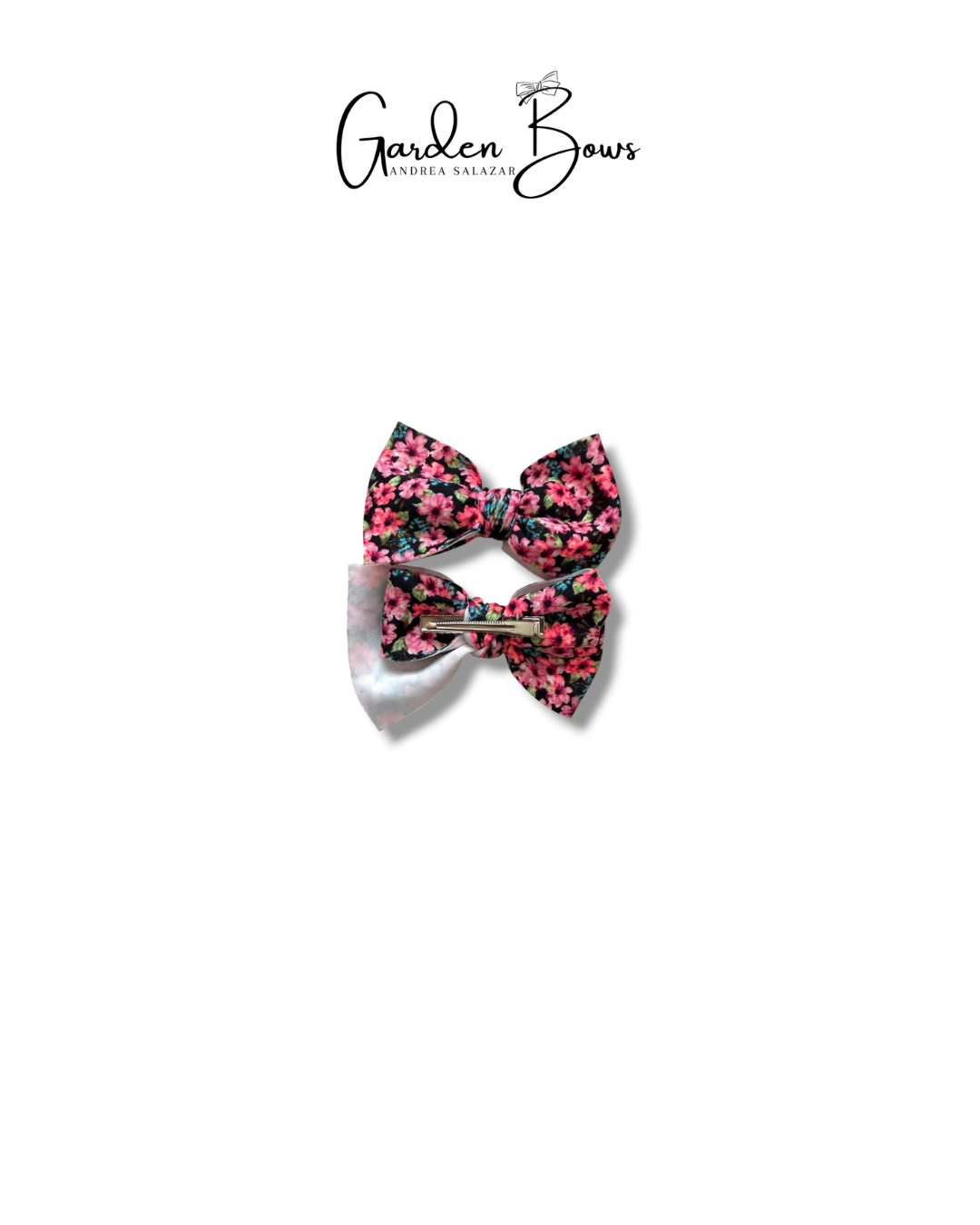 Floral Pink Pigtail Set