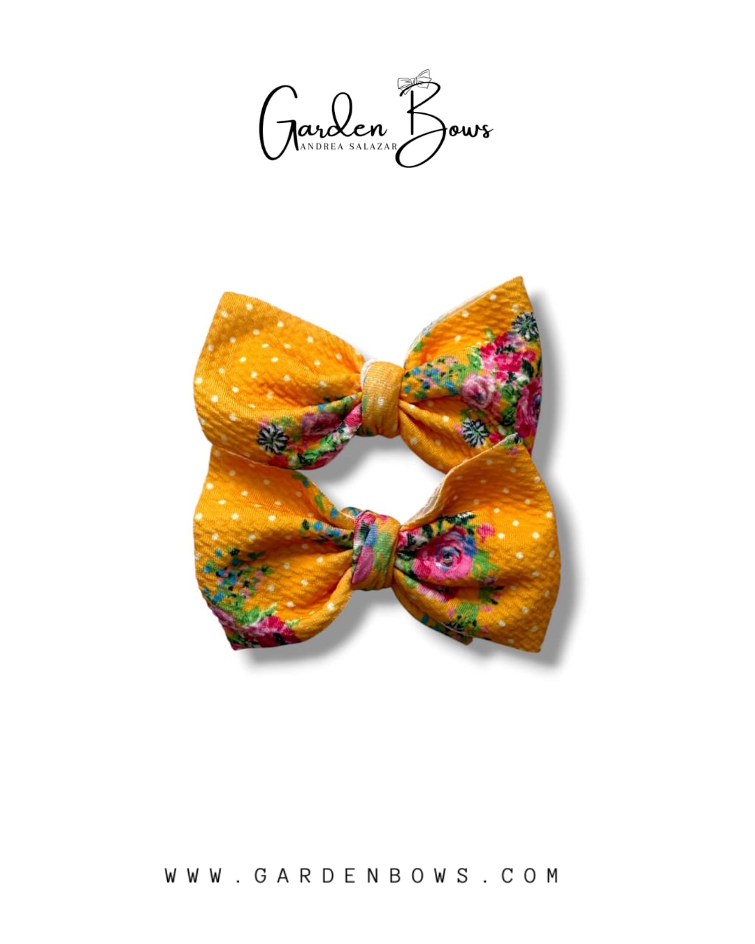 Floral Polka Dot Pigtail Set