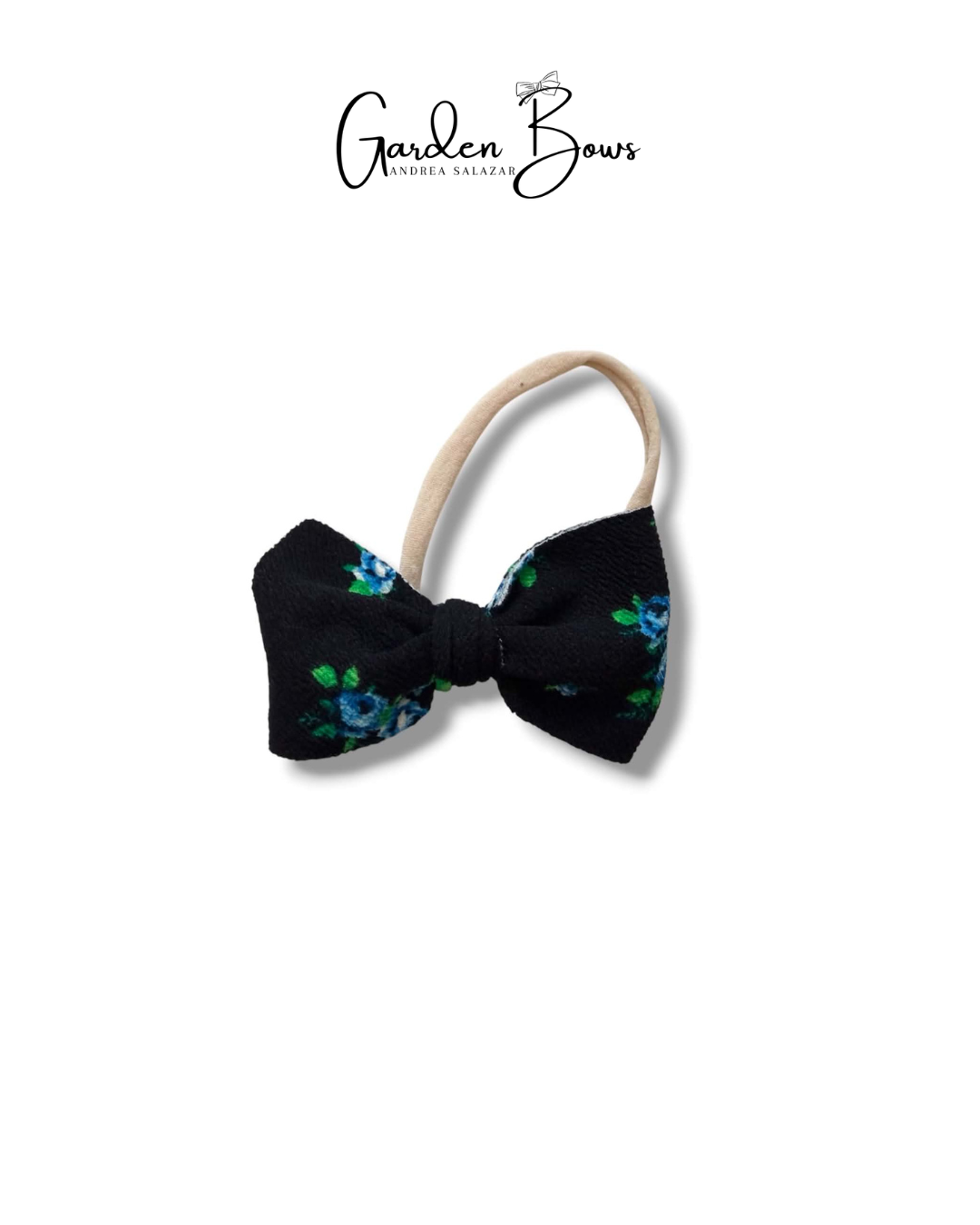 Floral Black & Blue Nylon