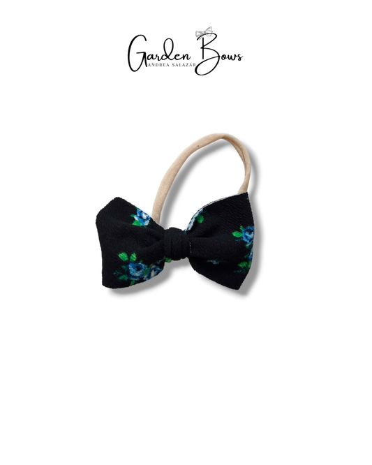 Floral Black & Blue Nylon