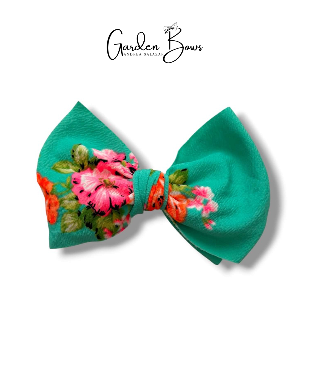 Neon Floral Large Bow