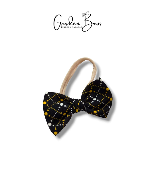 Black & Yellow Polka Dot Nylon