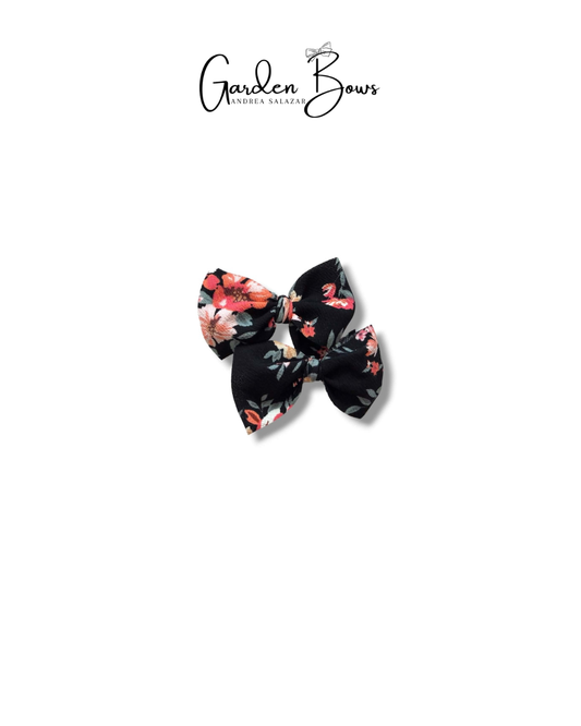 Floral-Coral Pigtail Set