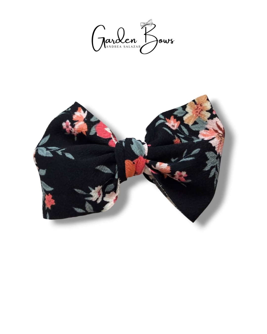 Floral-Coral Large Bow