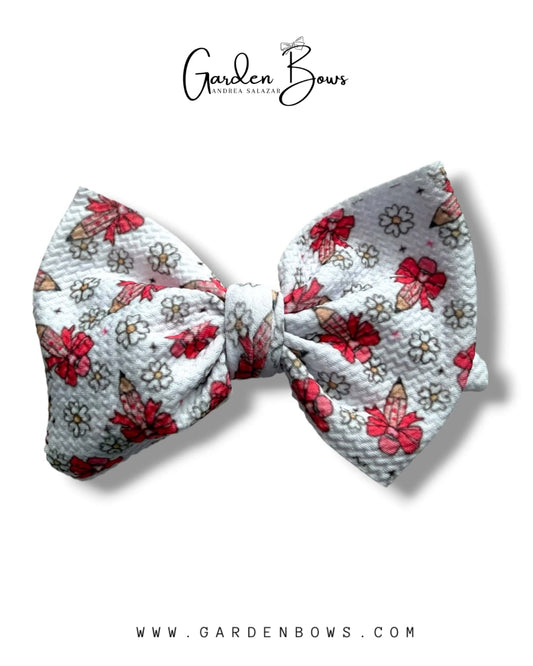 Cute Pencil Large Bow