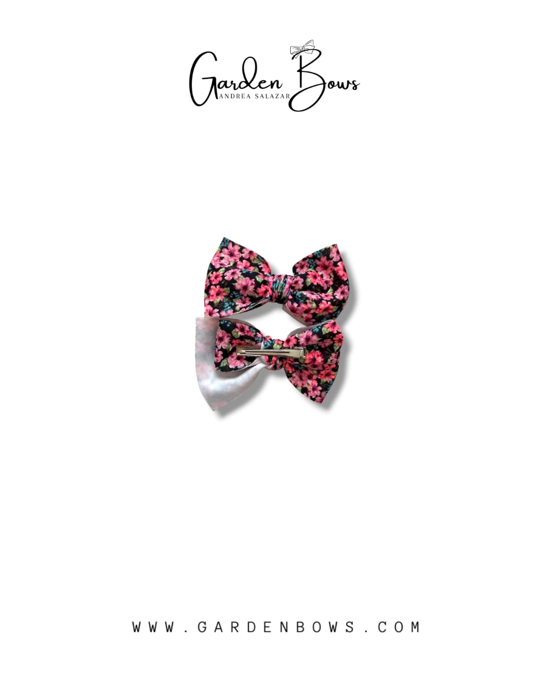 Floral Pink Pigtail Set