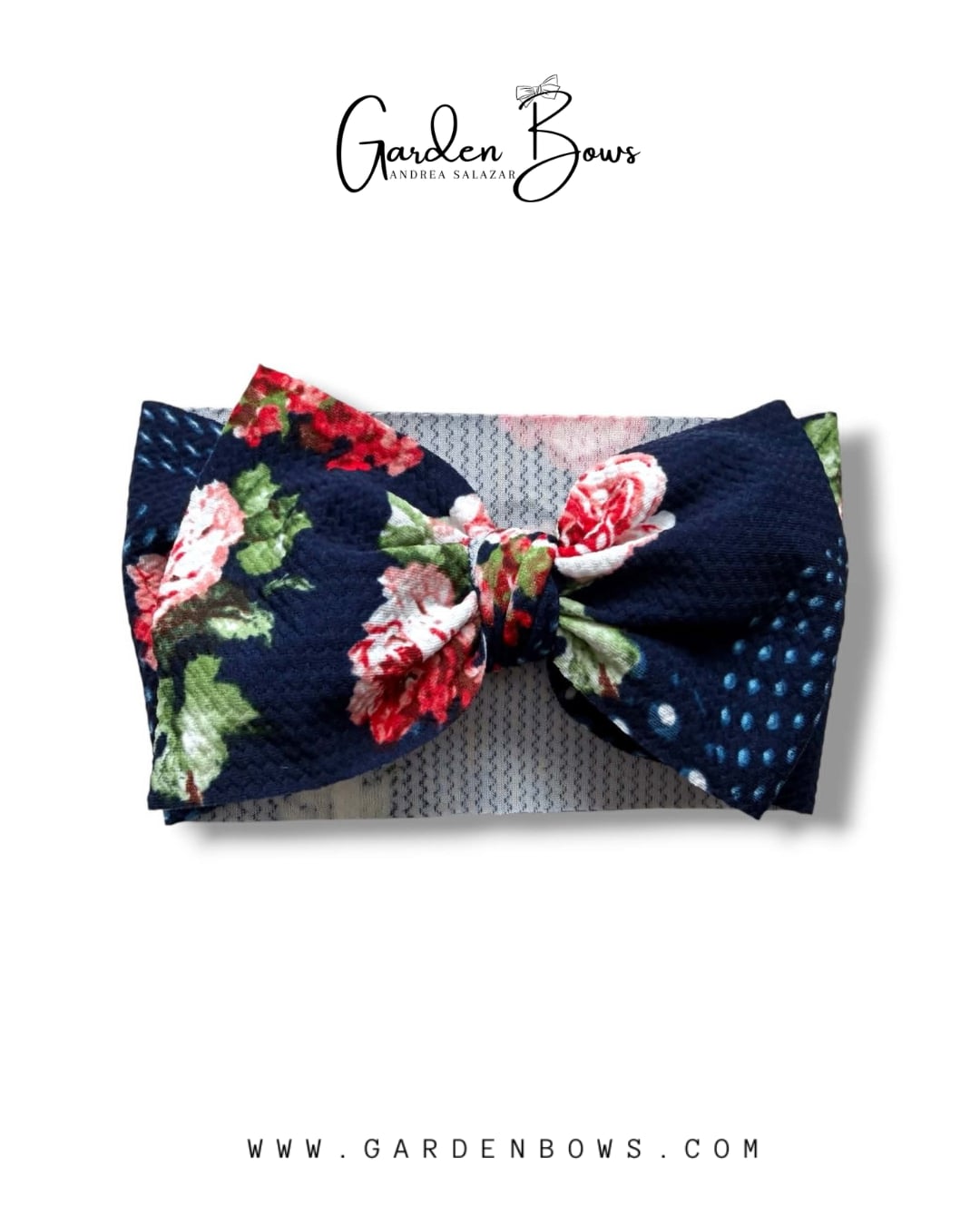 Floral Rose-Blue Headwrap Size Baby