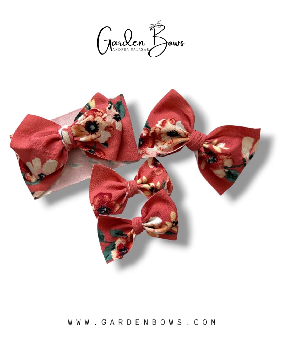 Floral Vintage Pink Pigtail Set
