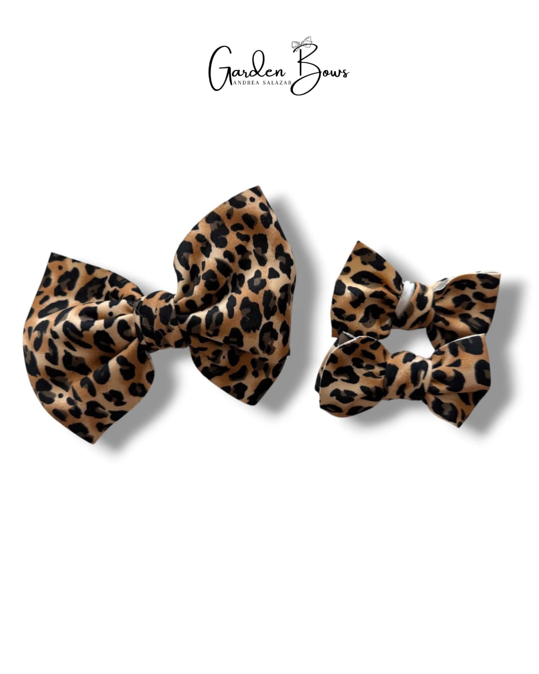 Leopard Pigtail Bows
