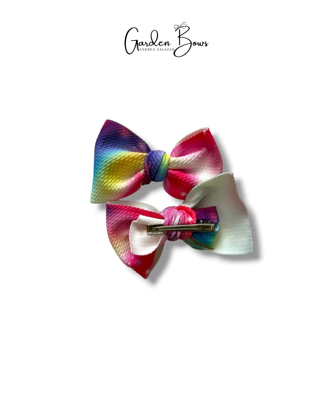 Rainbow Sparkle Pigtail Bows