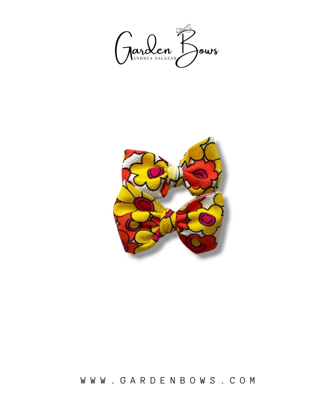 Orange Daisy Pigtail Set