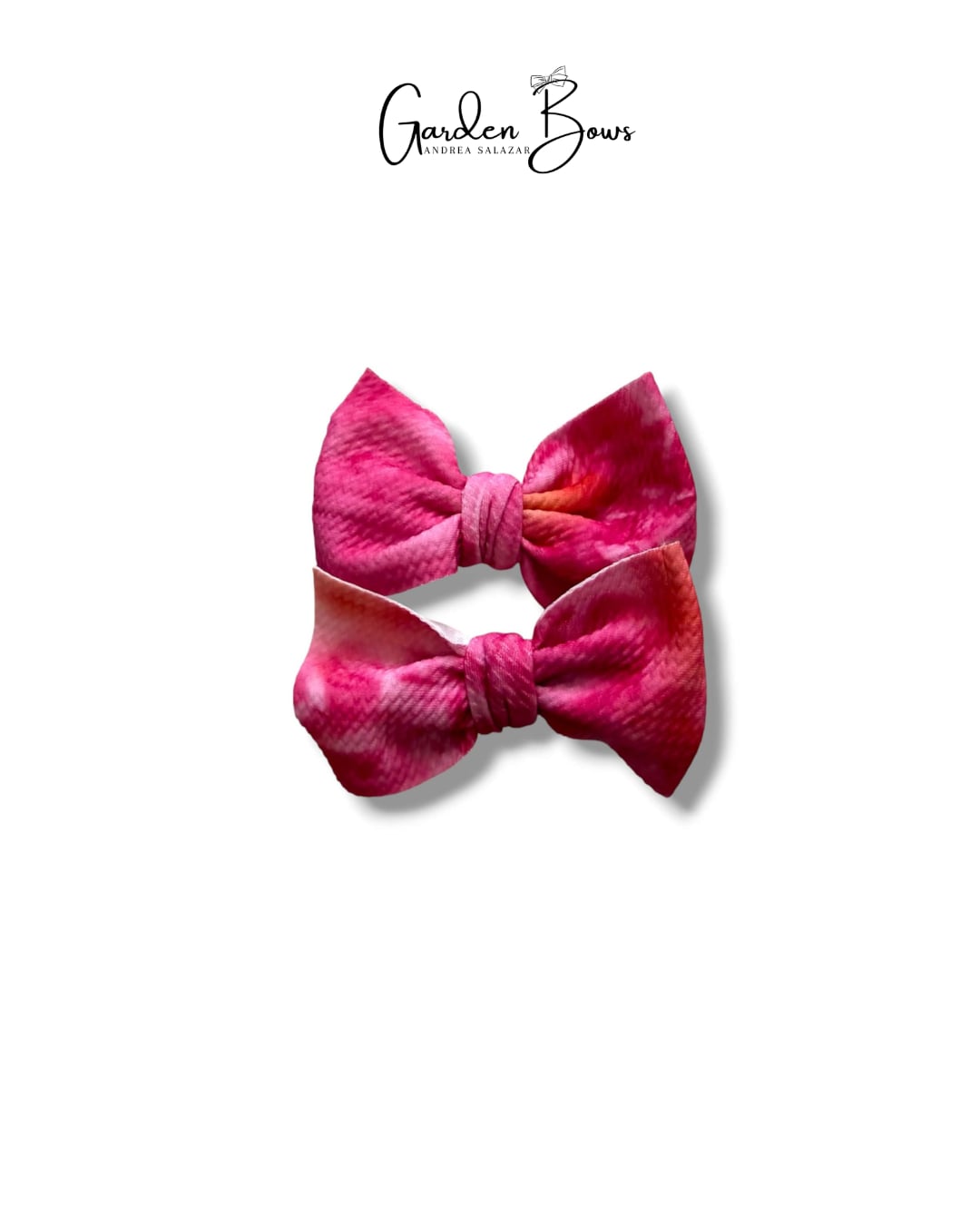 Pink & Orange Ombre Pigtail Bows