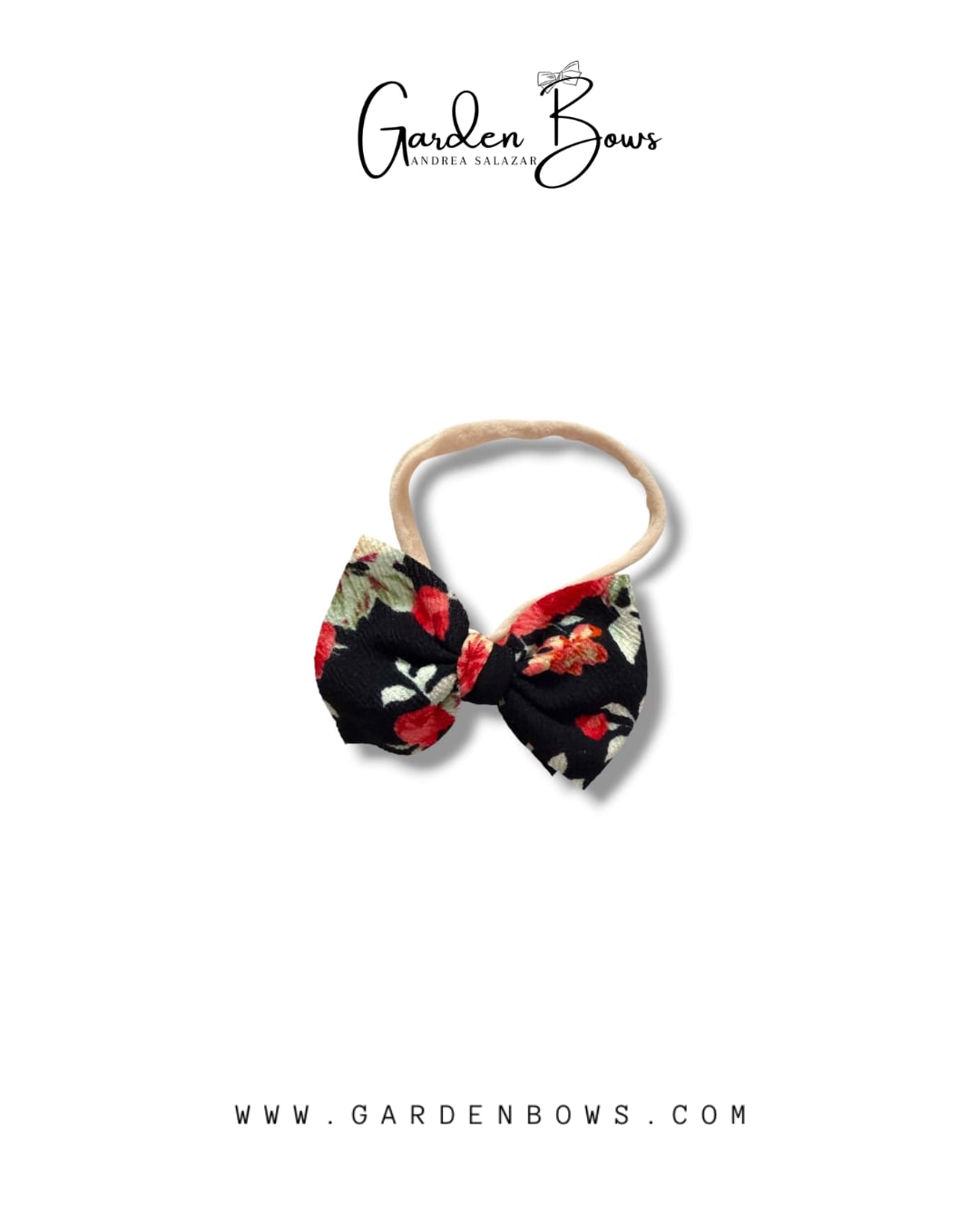 Floral Black-Red Nylon