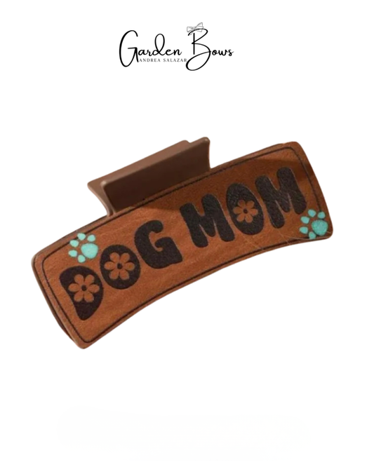 Dog Mom Hair Claw Clip
