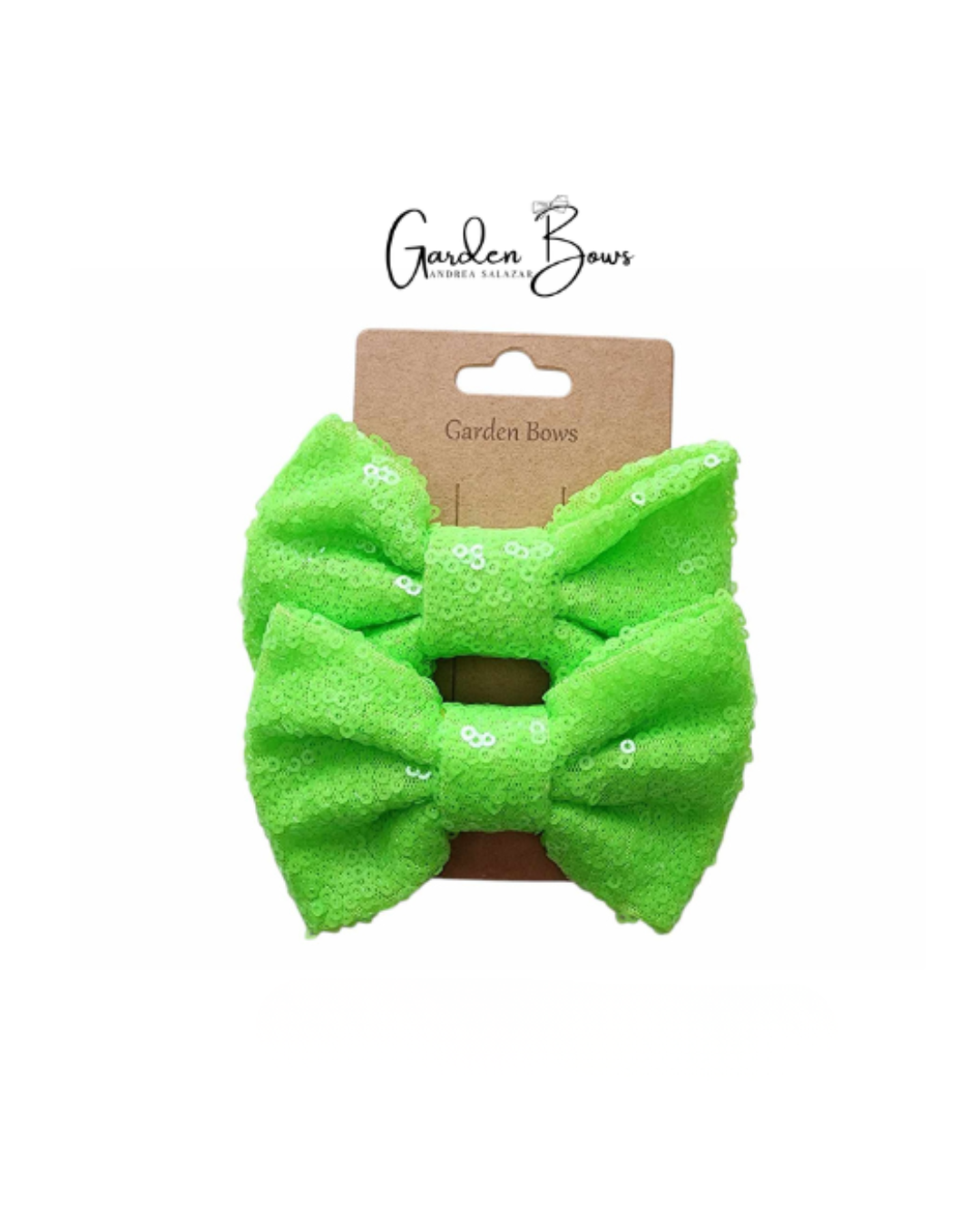 Sequin Neon Pigtail Bows