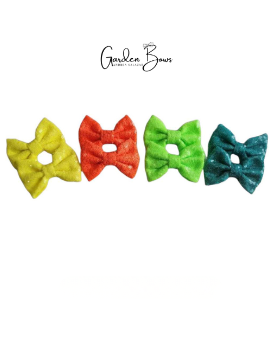 Sequin Neon Pigtail Bows