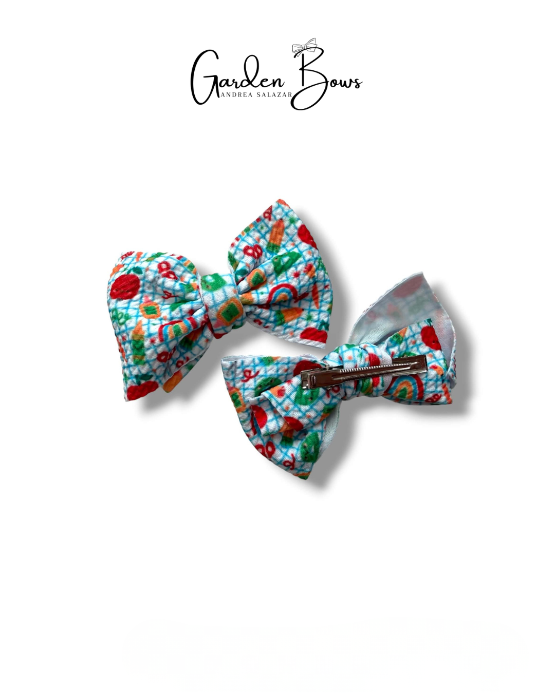 School Supplies Pigtail Set