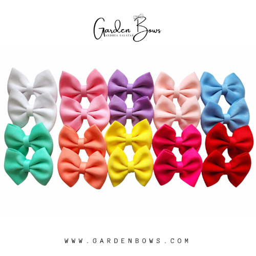 Puff 3 inches Pigtail Bows