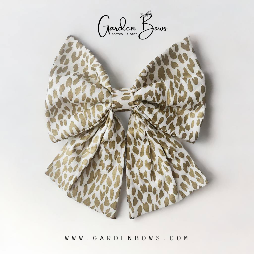 Gold Cheetah Cheerbow