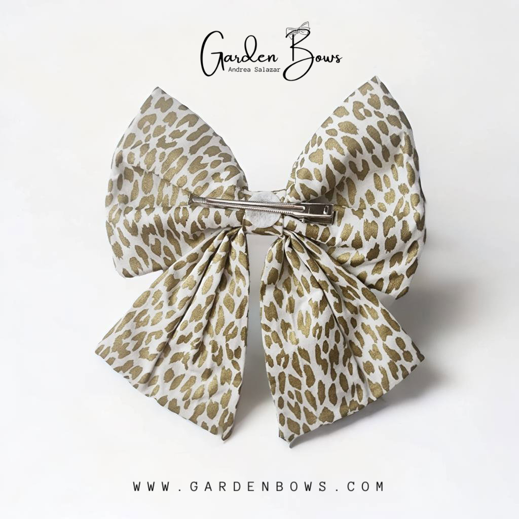 Gold Cheetah Cheerbow