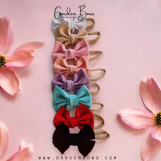 Bundle 8 Butterfly-style nylon headbands