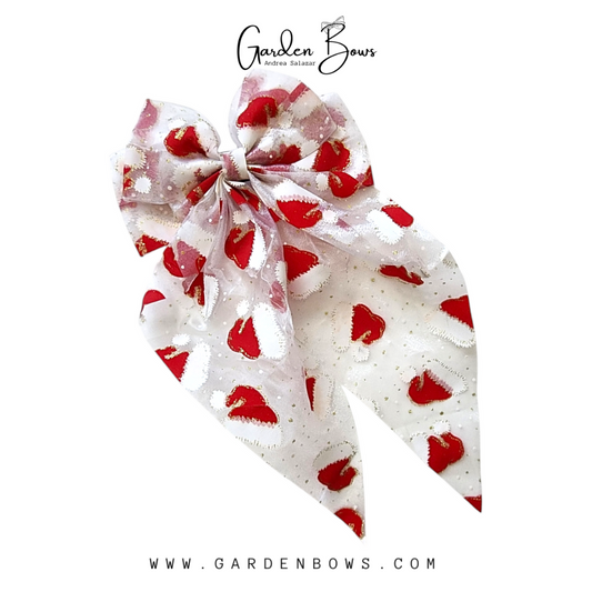 Santa Claus Hat Coquette Bow