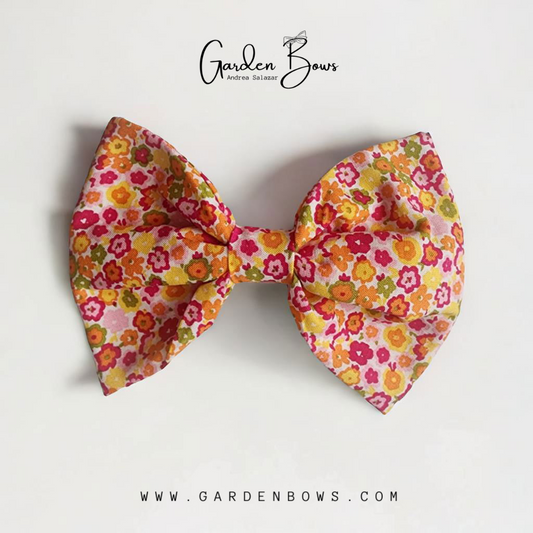 Pink Floral Bow