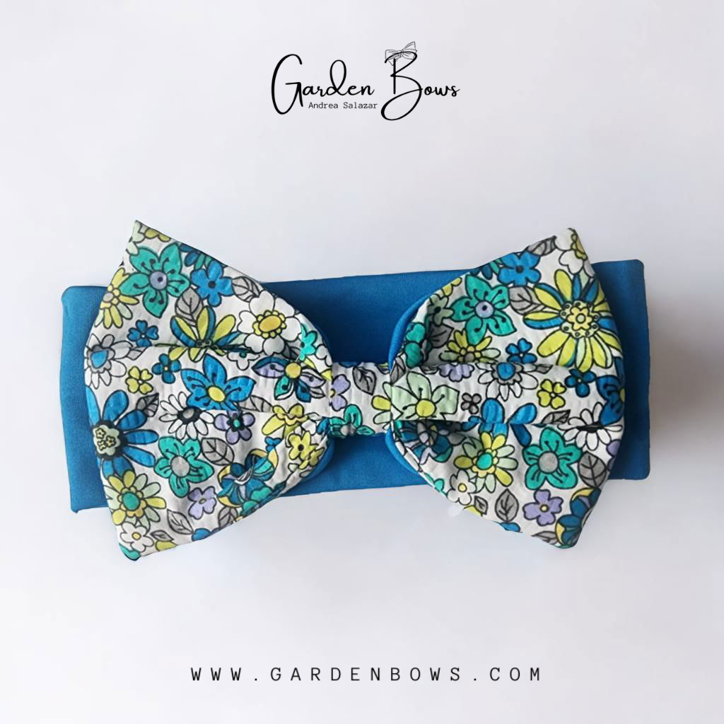 Blue Floral Headband