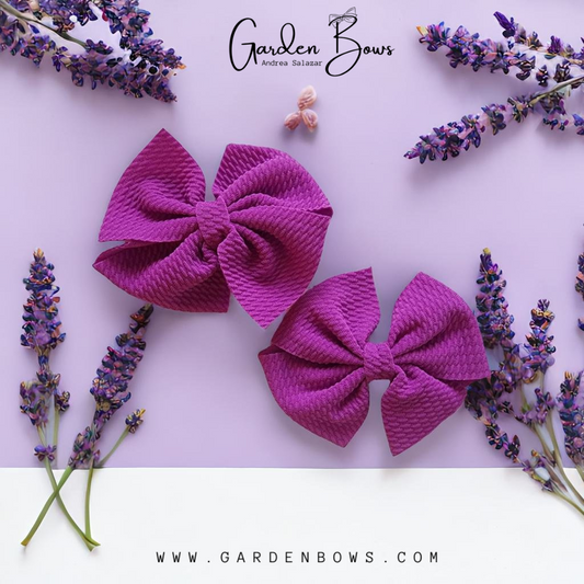 PinWheel Purple Pigtail Bows